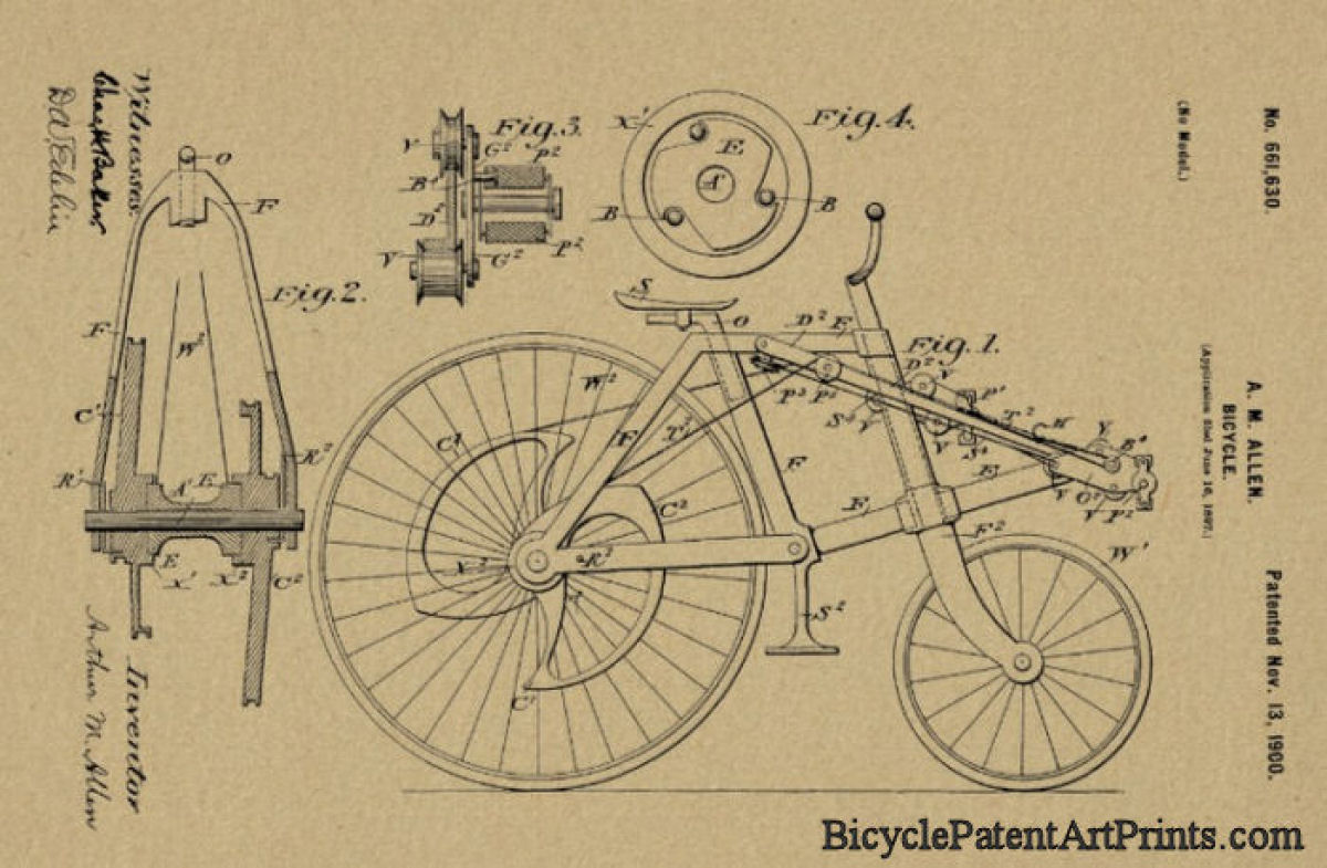 1900 Chainless bicycle