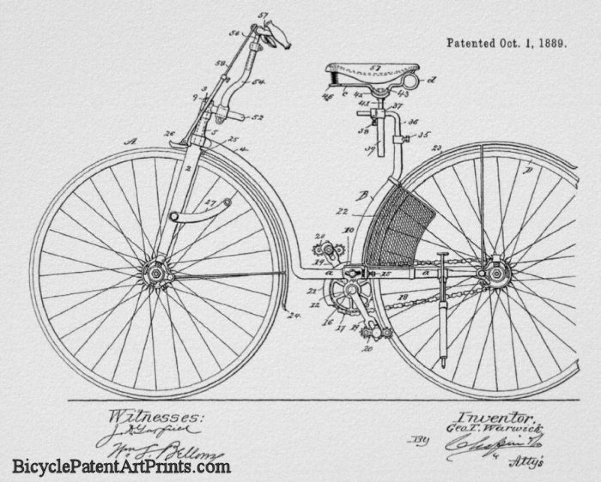 1889 With dress guard bike hand brake and tire pump