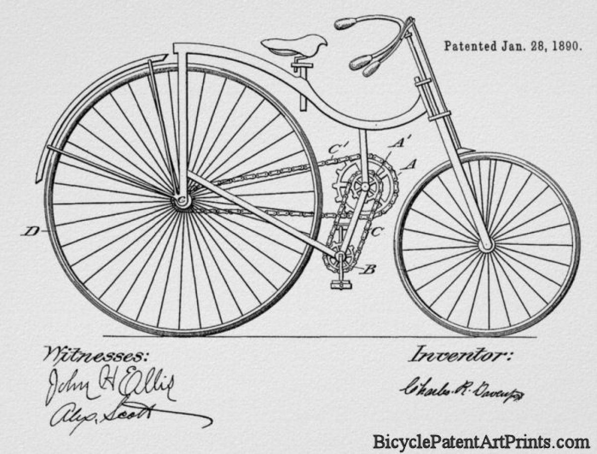 1890 Double chain and gearing safety bicycle