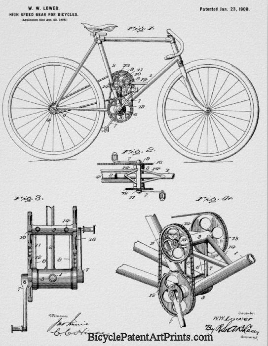 1900 High speed double gear chain drive bicycle