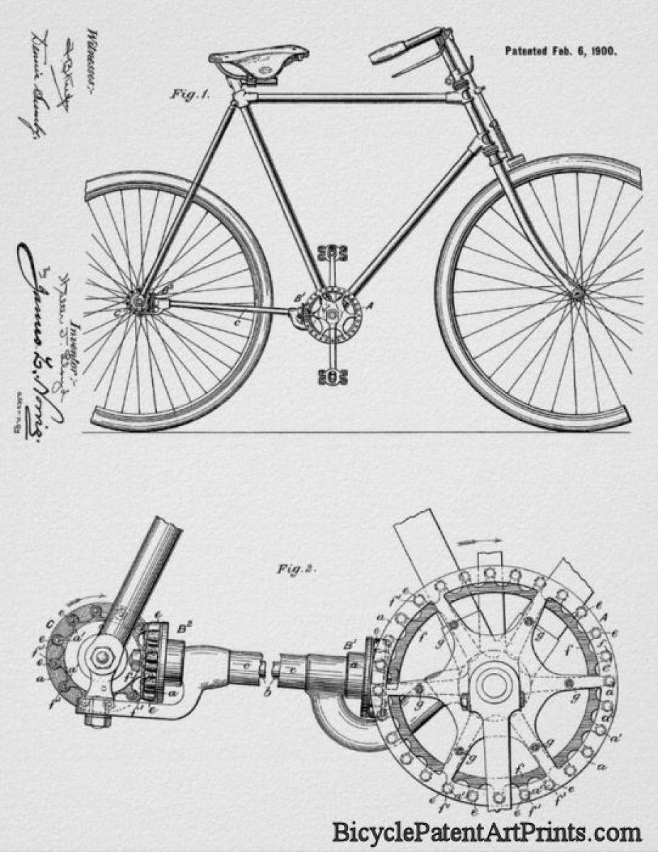 1900 Sagers spin roller shaft drive bicycle