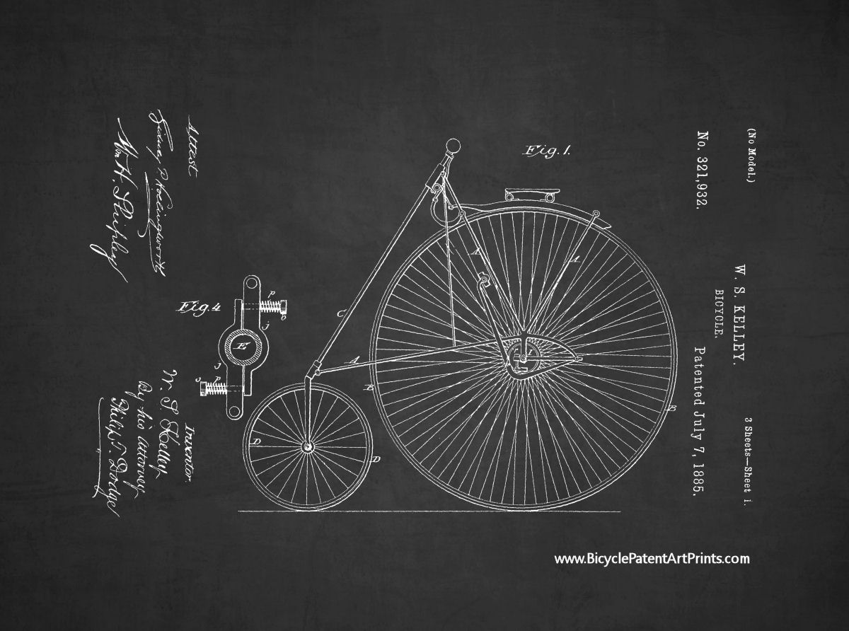1885 high wheeler or penny farthing velocipede