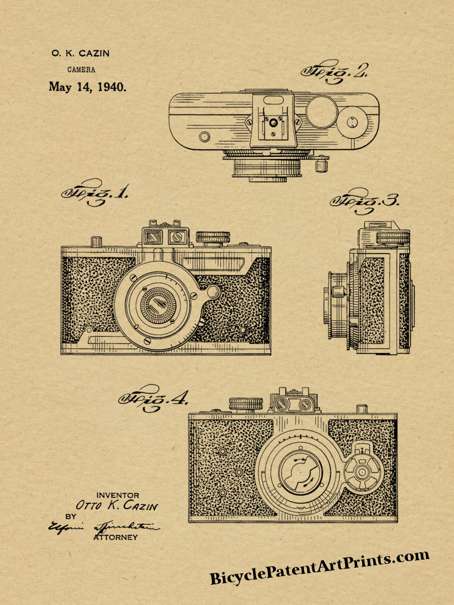 11940 Vintage Camera Patent Art Print