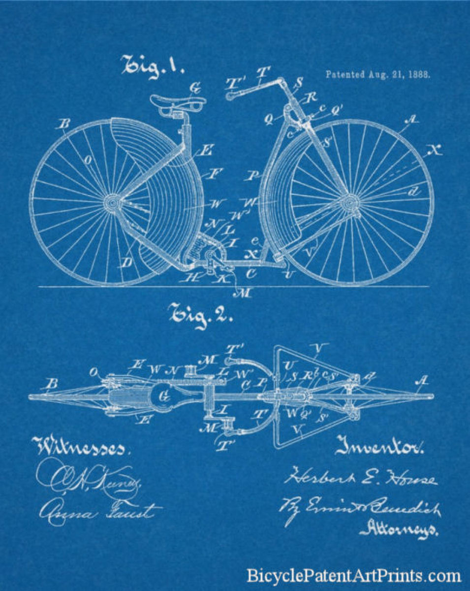 1888 Chain driven bike with big fenders