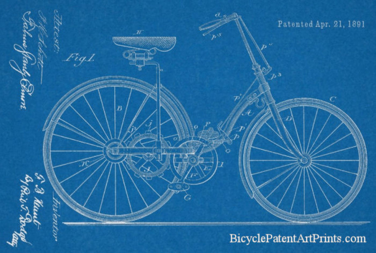 1891 Bicycle gears chainless drive