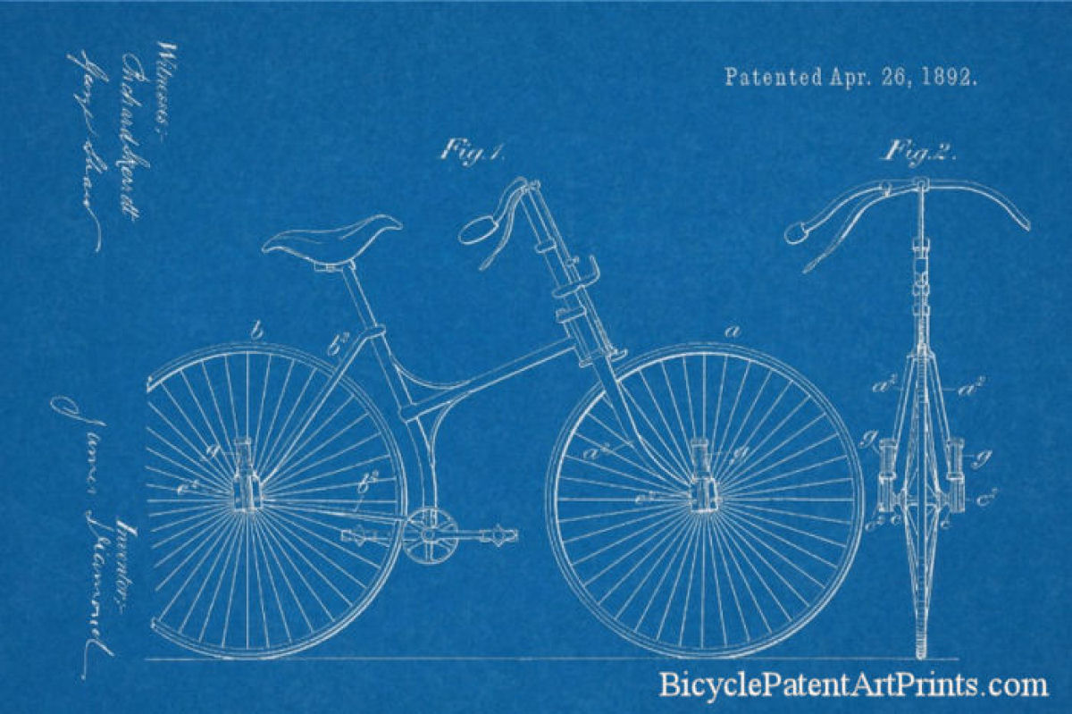 1892 Spring suspension at wheel hubs