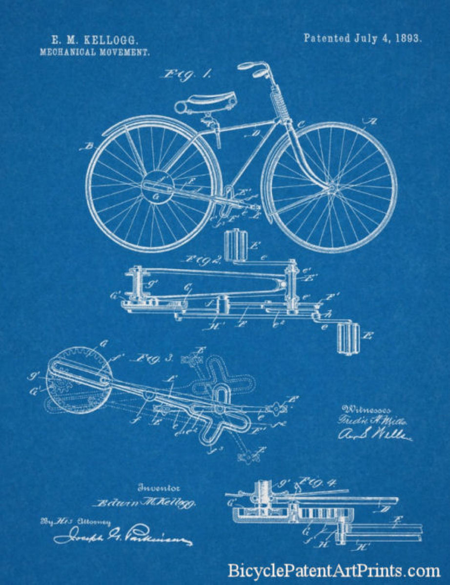 1893 Chainless mechanical movement similar to lever propelled