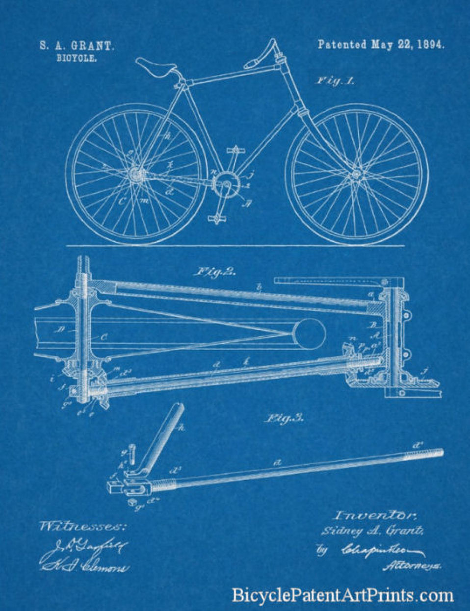 1894 Stillmans Chainless shaft drive gearing bicycle