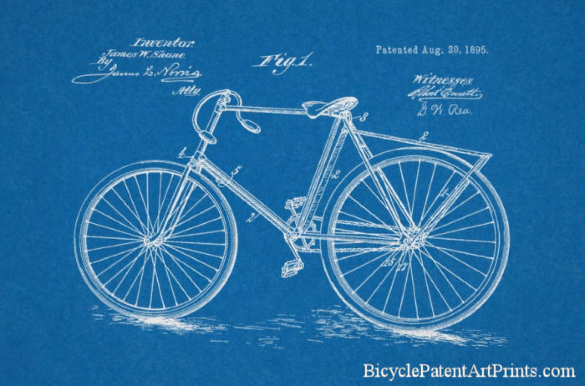 1895 Chain driven bike with rear mud guard