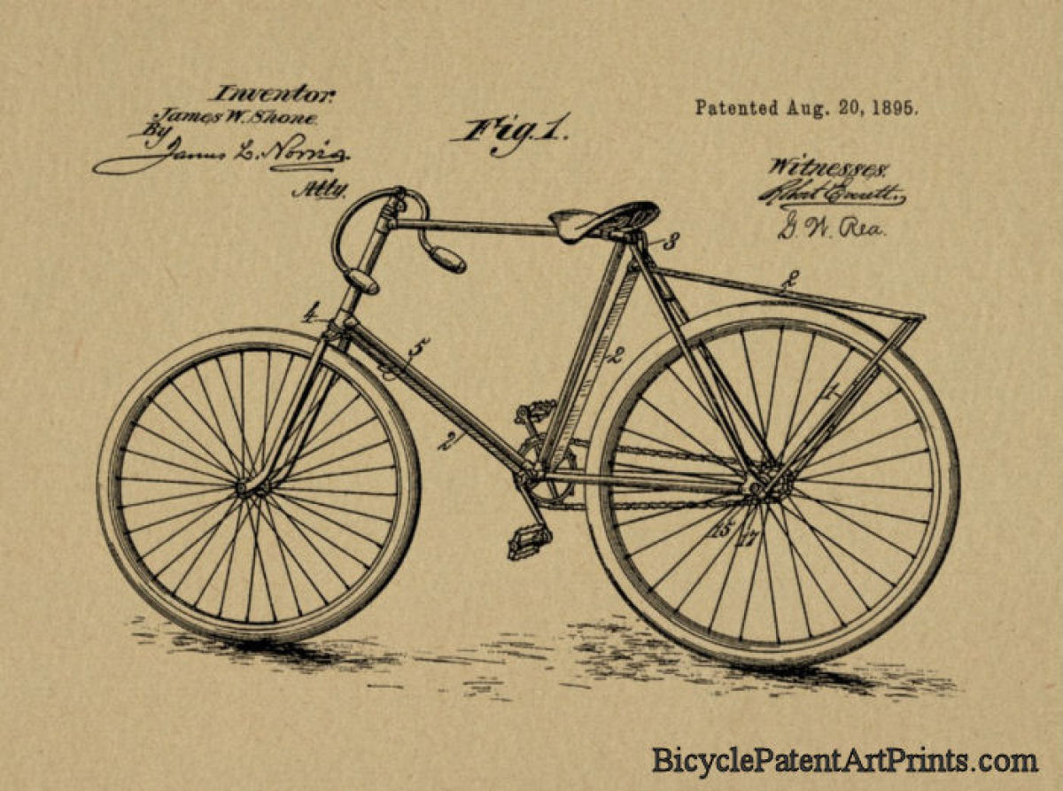 1895 Chain driven bike patent