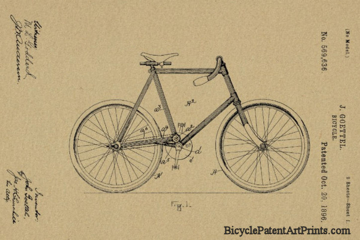 vintage 1896 Chainless shaft driven bike