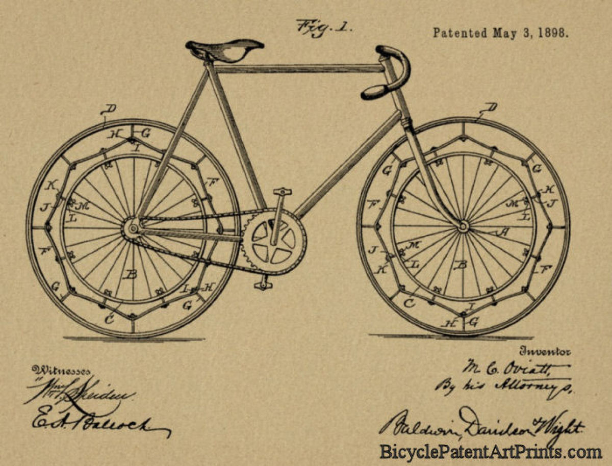 1898 Chain Driven Bike Patent Print