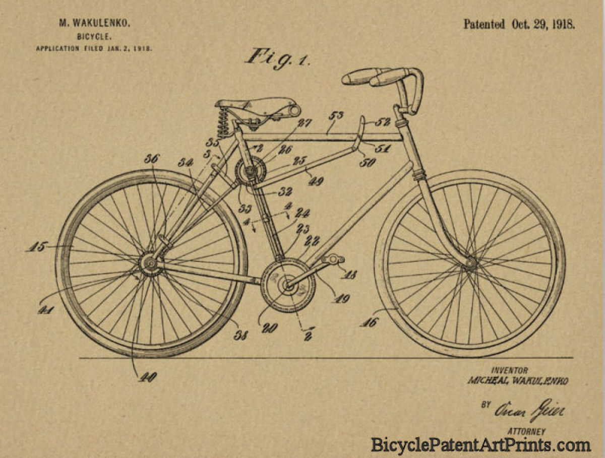1918 Chainless shaft drive bike