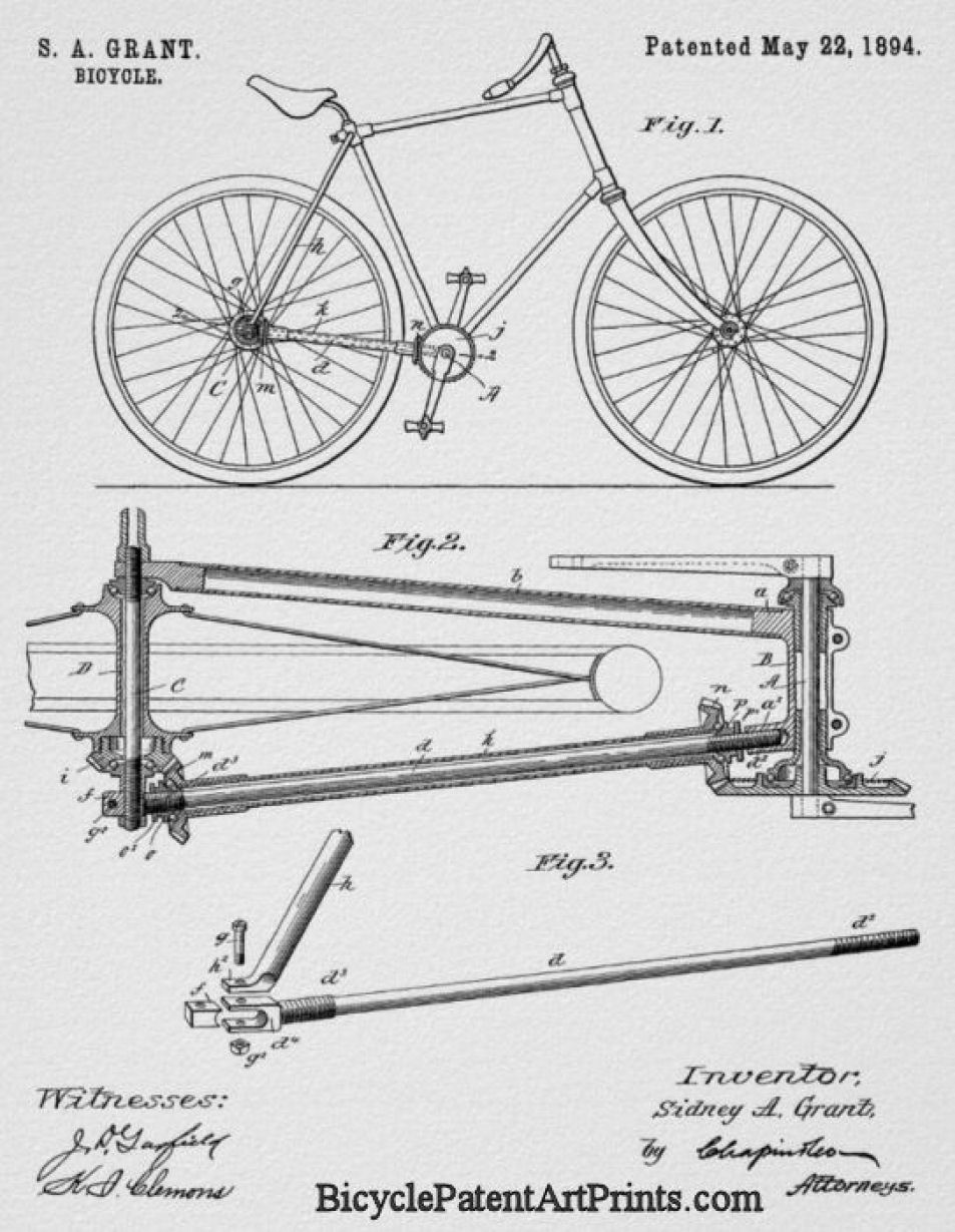 1894 Stillmans Chainless shaft drive gearing bicycle