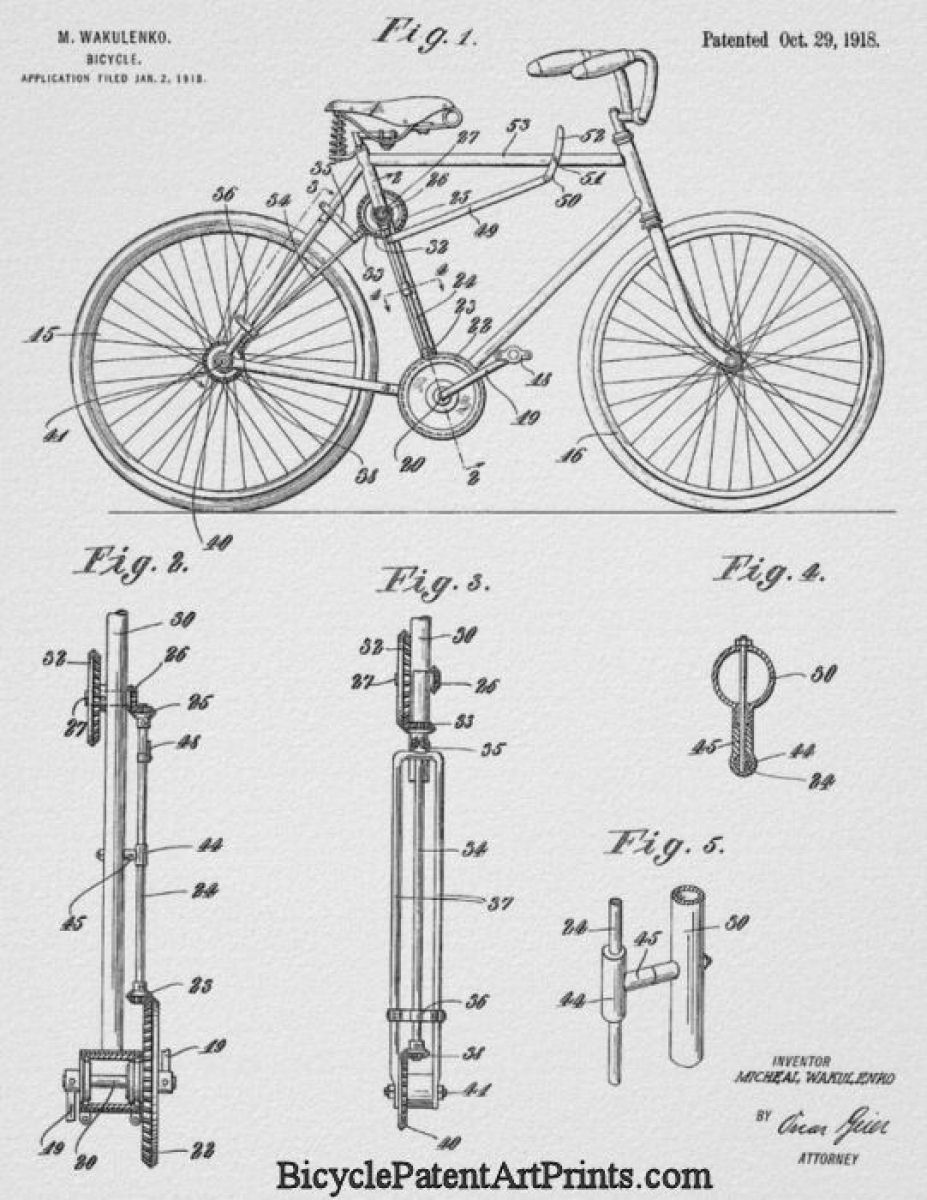 1918 Chainless shaft drive bike