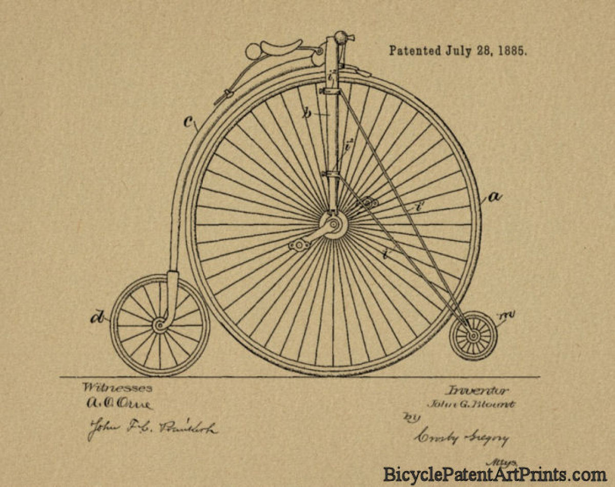 1885 High wheeler with front support wheel