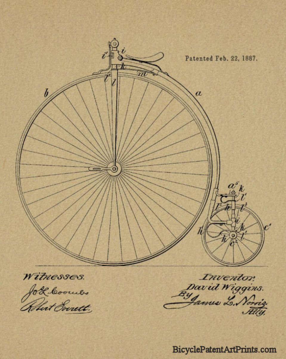 1887 High wheeler with rear shock absorbing springs