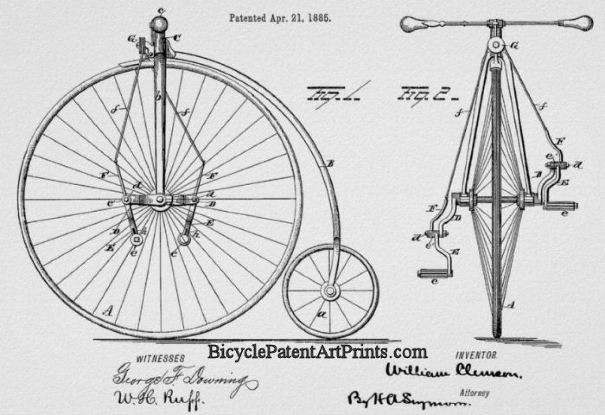 h1885 High wheeler with pedal drive