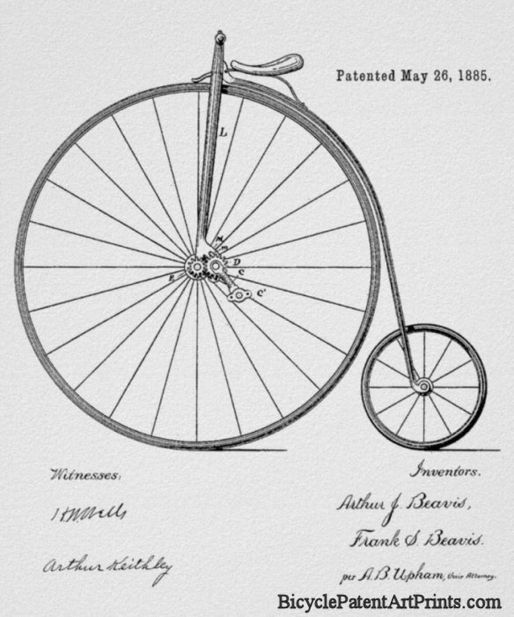 1885 Pedal drive bicycle with gearing